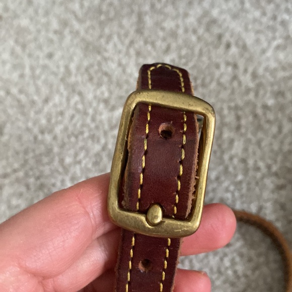 NEW set of leather 2 collar + leash - Picture 5 of 15